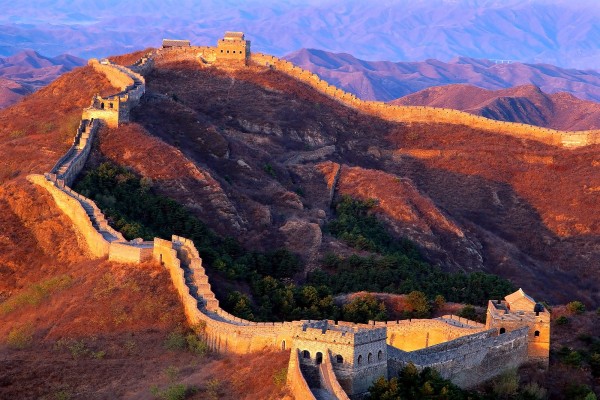 Montañas y la Gran Muralla China