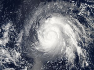 Postal: Tifón Higos sobre las Islas Marianas