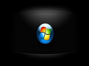 Logo de Windows sobre fondo negro