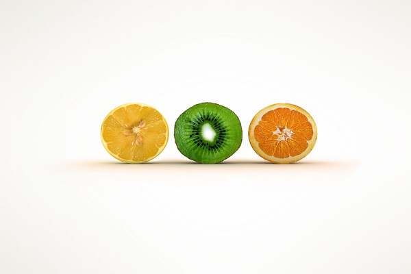 Limón, kiwi y naranja