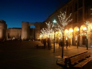 Postal: Iluminación navideña en Ávila, España