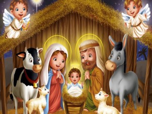 Ilustración del nacimiento de Jesús