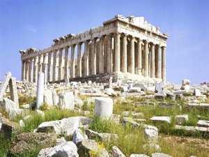 Postal: Partenón en la Acrópolis de Atenas