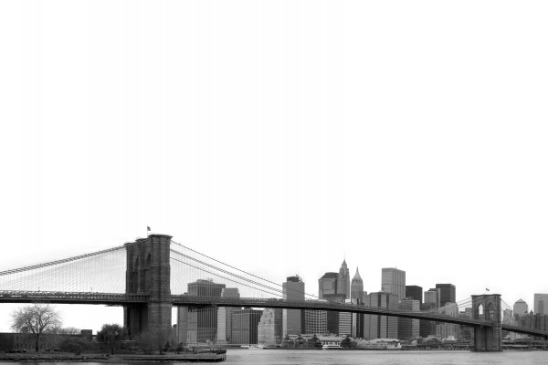 El puente de Brooklyn en blanco y negro