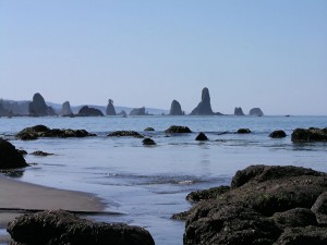 Formaciones rocosas vistas desde la playa