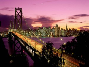 Noche en el Puente de la Bahía, San Francisco