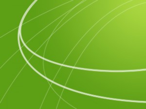 Postal: Fondo verde con líneas curvas