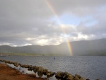 El arcoíris en el lago