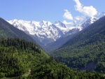 Vista de la cordillera del Cáucaso