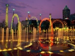 Fuente de los anillos en el Centennial Olympic Park, Atlanta