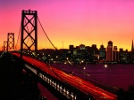 Vista nocturna del Puente de la Bahía, San Francisco