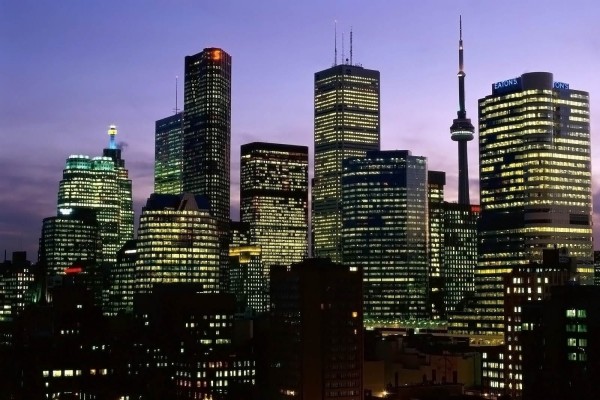 Noche en la ciudad de Toronto