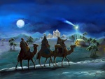 Los Reyes Magos llegan a Belén siguiendo la Estrella