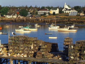 Puerto pesquero en Maine