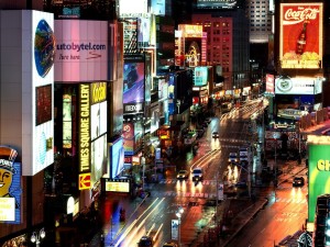Noche en las calles de Nueva York