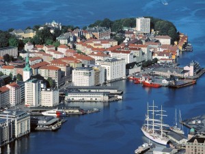 La ciudad de Bergen, Noruega