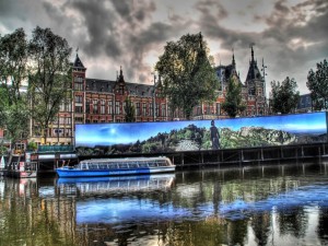 Postal: Barco en Holanda
