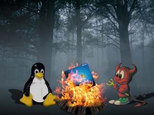Linux quemando a Windows