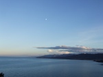 La luna sobre el mar Cantábrico