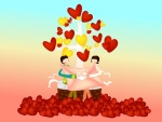 Celebrando el Día de San Valentín en el árbol del amor