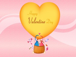 ¡Feliz Día de San Valentín! en el globo del amor
