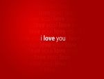 "I love you" en fondo rojo