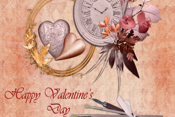 Bonita tarjeta "Feliz Día de San Valentín"