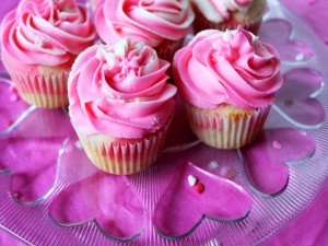 Cupcakes de fresa y nata