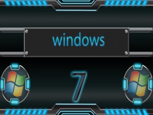 Windows 7 con luces azules