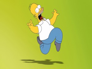 Postal: Homer y su sombra