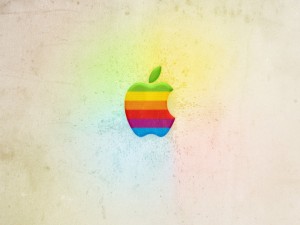 Postal: Apple arcoíris