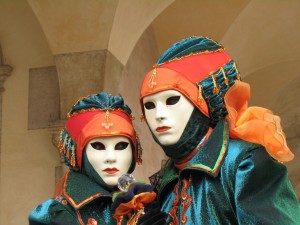 Máscaras en el carnaval de Venecia