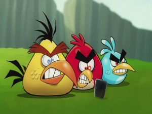 Angry Birds con cara de enfado