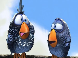 Postal: Pájaros de Pixar
