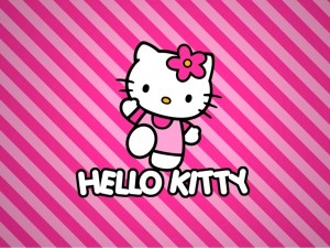 Postal: Hello Kitty muy alegre