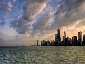Postal: Amanecer en Chicago