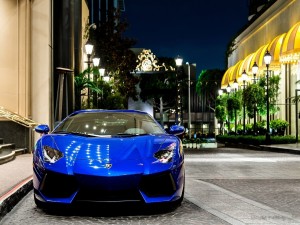 Postal: Lamborghini azul