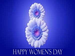 Feliz Día de la Mujer y 8 con flores
