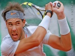 Rafael Nadal y su raqueta