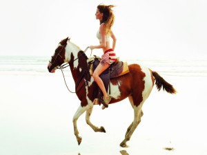A caballo por la playa