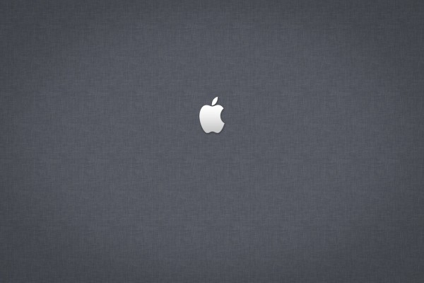 Apple en fondo gris