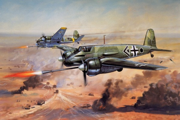 Dibujo de aviones en combate
