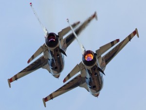 Dos aviones de combate