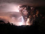 Tormenta eléctrica en el volcán Chaitén (Chile)