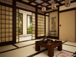 Salón de una casa tradicional japonesa