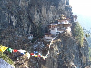 Vista del monasterio Taktshang (Bután)