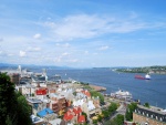 Vista al Viejo Puerto, desde la terraza del Château de Frontenac, en Old Quebec