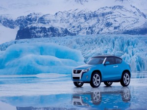 Volkswagen en el hielo