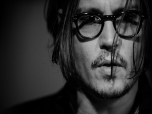 Johnny Depp, foto en blanco y negro