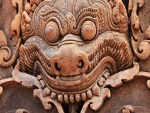 Estatua de Kala (en el templo Banteay Srei, Camboya)